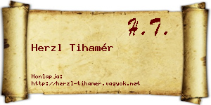 Herzl Tihamér névjegykártya